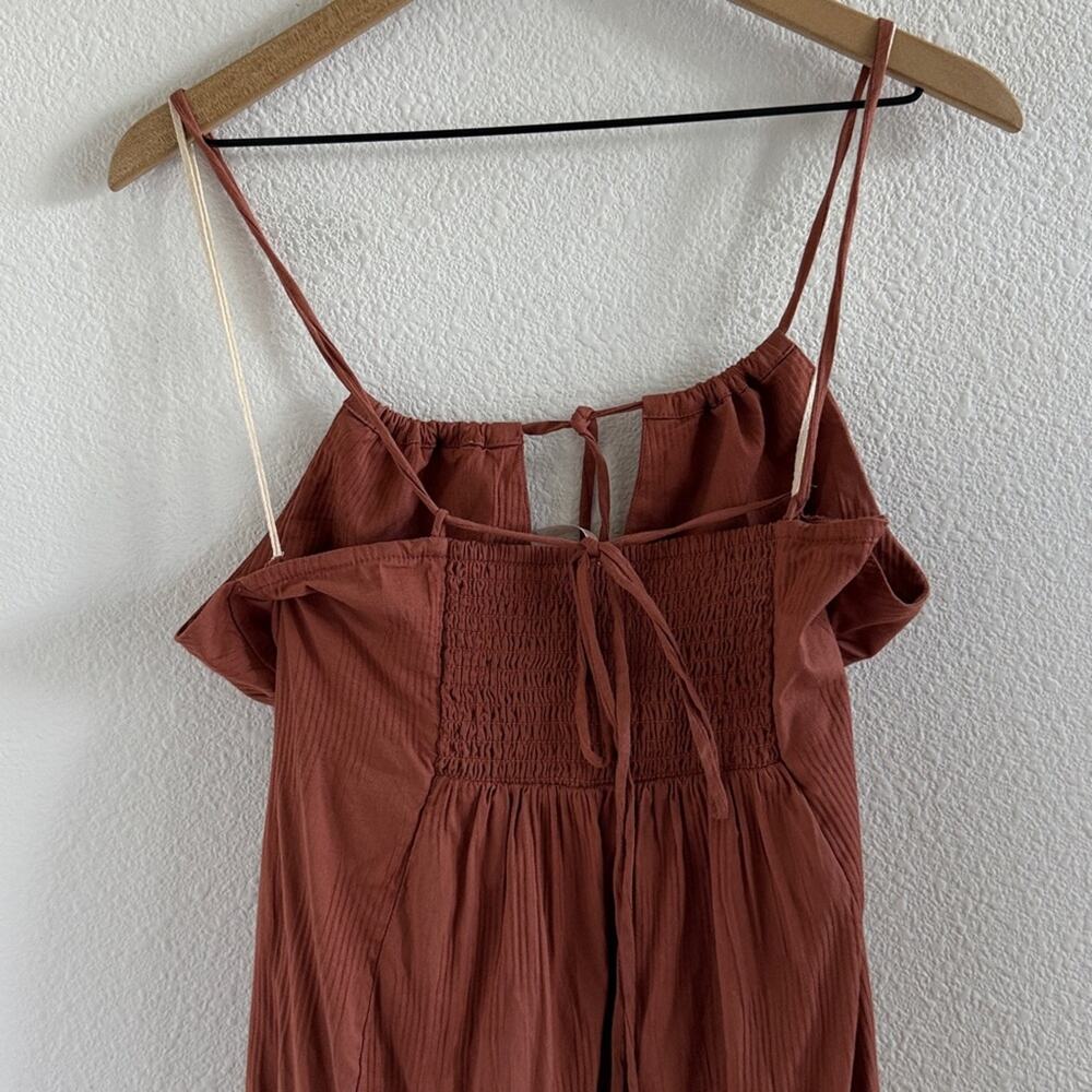 Free People Boho Elegant Rust Brown Dress Medium - Picture 5 of 7